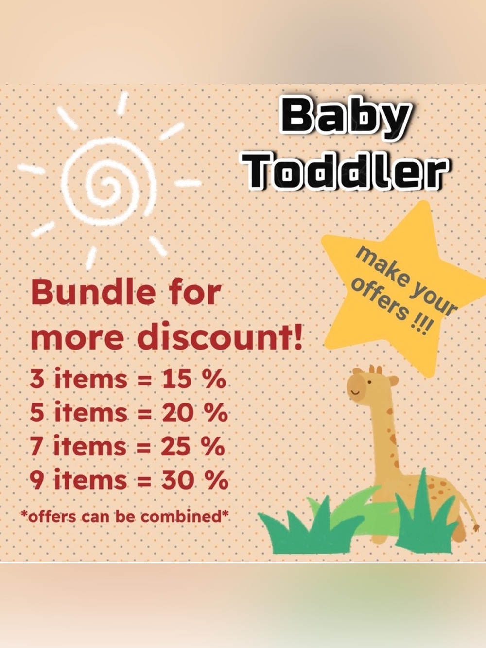 Create your own BUNBLE - BUNDLE FOR MORE DISCOUNT on baby and toddler items!
